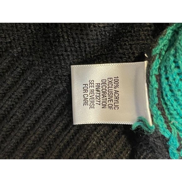 Croft & Barrow Womens Christmas Tree Sweater Round Neck Long Sleeve Black Size M - Picture 8 of 9